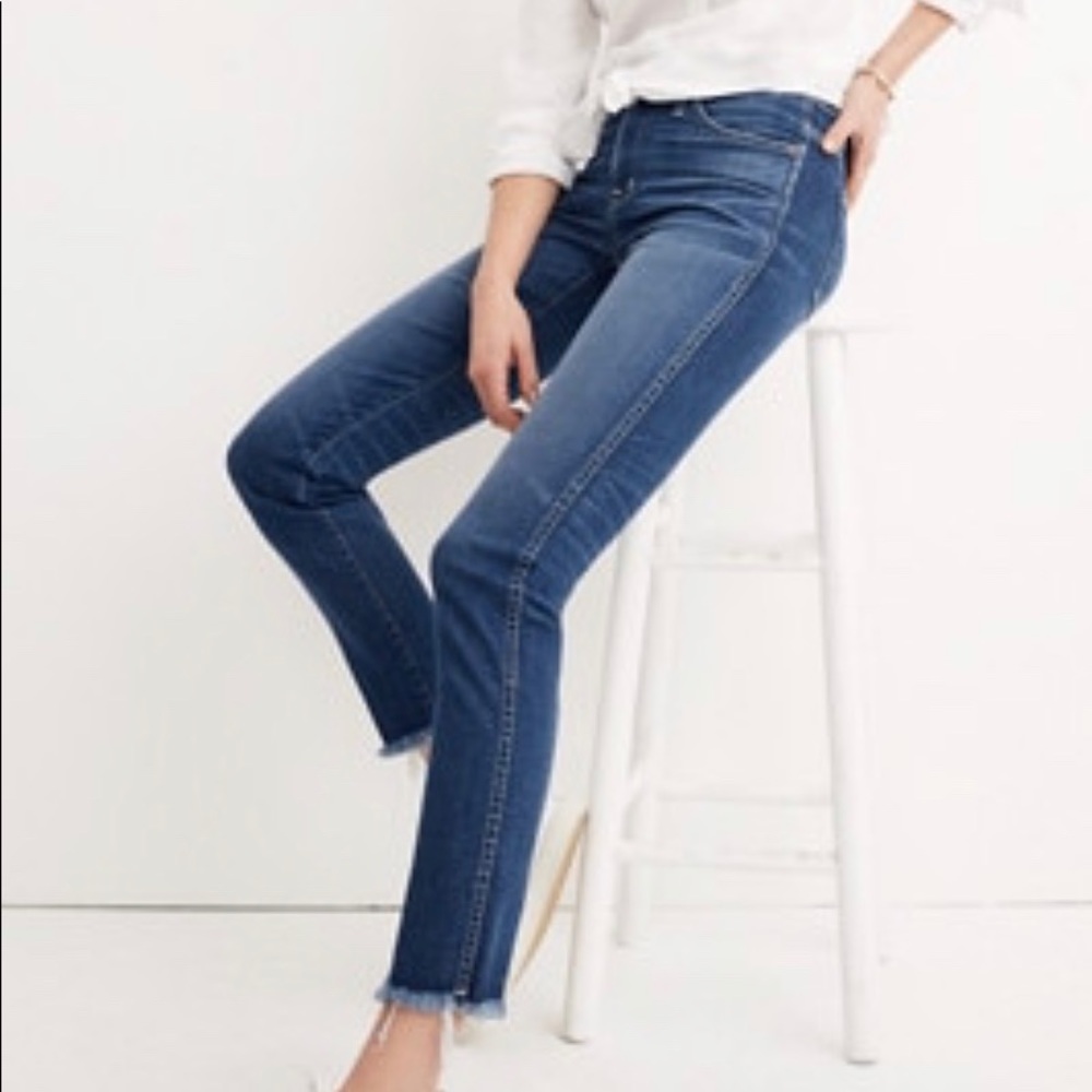 Slim Straight Jeans: Raw-Hem Edition 28